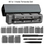 46 Parça Hassas Manyetik Tornavida Telefon PC Elektronik Cihaz Tamir Kiti Çoklu Uç Araç tamir Seti