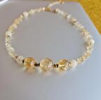 Doğaltaş Sitrin Bolluk Bereket Kolyesi