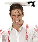 Kafaya Saplanmış Halloween Kanlı Testere Şaka Tacı