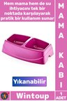 #MamaKabı Plastik Kedi Köpek Su Kabı Hijyenik Dayanıklı Konforlu Ergonomik İkili Küçük Mama Kabı
