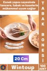 #Bone Gıda Saklama Poşeti Pratik Mutfak Hijyenik Lastikli Tencere Tabak Bonesi 100 Adet 20 Cm