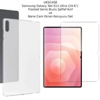 Samsung Galaxy Tab S11 Ultra (14.6") Tam Koruma Seti: Frosted Kılıf + Nano Ekran Koruyucu
