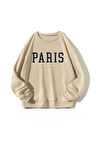 Unisex Paris Bisiklet Yaka Sweatshirt