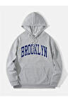 Brooklyn Baskılı Kapüşonlu Sweatshirt