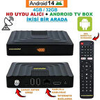 ANDROİD 14 4GB/32GB TV BOX + HD UYDU ALICI (İKİSİ BİR ARADA SÜPER ÜRÜN)