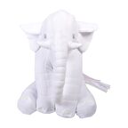 Büyük Uyku Arkadaşım Peluş Yumuşak Fil Beyaz - 60 Cm