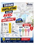 Ventus Sessiz Çalışma 5 Fan Kanat ve Işıklı Uzaktan Kumandalı Tavan Tipi Vantilatör+HEDİYE.!