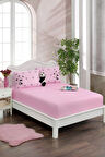180x200 Pembe Panda  2 Adet Yastık Kılıflı Lastikli Çarşaf