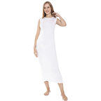 Bambu Kadın Sifir Yaka Sifir Kol Uzun İçlik Elbise Kod-1017