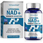 VIVALIFER Liposomal NAD+ 500mg with Trimethylglycine TMG 250 mg Anti Aging Repair Brain 120 Caps
