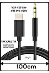 VİVO V29 5G V29 Lite V29 Pro V29e Aux Kablo Type C Aux Kablo Dac Çipli örgü Tak Çalıştır