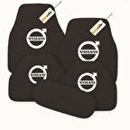 Antrasit Renk Volvo Logolu Kaymaz Oto Halı Paspas Takımı 5 Parça – Şık ve Dayanıklı Araç İçi Zemin Koruma Seti