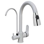 Çift Fonksiyonlu Beyaz Spiralli Arıtmalı Mutfak Bataryası 3 Yollu