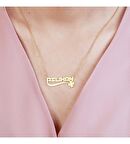 925 Ayar Kadın Gümüş Yoncalı İsimli Kolye