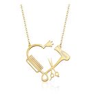 Vaoov 925 Ayar Gümüş Kişiye Özel İsimli Kuaför Kolyesi