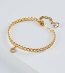 Vaoov 925 Ayar Gümüş Taşlı Harfli Bileklik