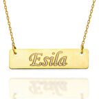 925 Ayar Gümüş Isimli Plaka Kolye