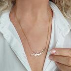 925 Ayar Gümüş El Yazısı Doğum Taşı İsim Kolye