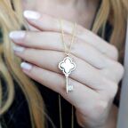 925 Ayar Gümüş Kadın Anahtar Kolye