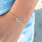 Vaoov 925 Ayar Gümüş Nazar Bileklik