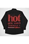 Hot Girls Watch Formula 1 Yazılı Unisex Araba Gömlek