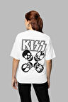 Kiss Rock Metal Müzik Grubu Baskılı Unisex Oversize Tişört