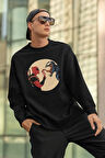 Deadpool x Venom Baskılı Unisex Oversize Tasarım Sweatshirt