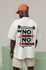 No Pain No Gain Yazılı Unisex Oversize Tişört