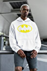 Dc Batman Logo Baskılı Unisex Oversize Hoodie