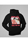 Metallica Kill 'Em All Yazılı Unisex Oversize Rock Metal Grubu Hoodie