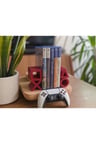 PS5 Logolu CD Stand Rafı, İkonik Tuş Simgeli Oyun Kutusu (CD) Rafı – Stand Organizer