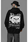 Anime Karakter Baskılı Unisex Oversize Monkey D. Luffy Hoodie