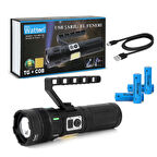 15.000 LÜMEN TG+COB LED ŞARJLI EL FENERİ WATTON WT-703
