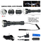 Orjinal 600 Lümen Tx6 Şarjlı Özel Avcı Feneri Watton Wt-253