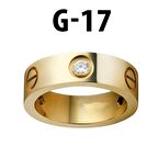 Kartier Taşlı Yüzük Gold Renk 17 Numara