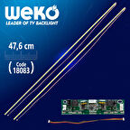 43 E-LED 51 LEDLİ 476MM 360-450MA 51-54V ÇİFT LED+SÜRÜCÜ+KABLO TAKIM