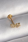 316L Çelik Renk Zirkon Taşlı Model Tragus Piercing
