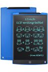 Vothoon 12 Inc Writing Lcd Grafik Dijital Kalemli Çizim Tableti Yazı Tahta Not Yazma Eğitim Tableti lcd Mavi