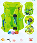 Yeşil Hayvan Desen 3-7 Yaş Çocuklar Için Şişme Havuz Ve Deniz Can Yeleği, Yüzme Öğrenme Life West…