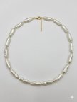 hediyelik Beyaz Barok İnci  Kolyeler 40+5 Cm  - Kl0306