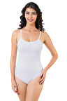 Kadın Beyaz 5'li Paket %100 Pamuk Beyaz Ip Askılı Kancalı Body Zıbın