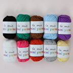 La Mia Mini Yarns 10 Lu Paket 10Gr Renkli El Örgü