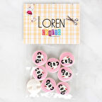Loren Crafts 8'Li Panda Düğme - 1030