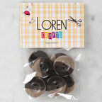 Loren Crafts 8'Li Düğme Kahverengi - 1139
