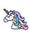 Aplike Ütü İle Yapışan Unicorn At Beyaz Karışık Arma 6X3 Cm