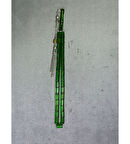 Ateş Kehribar Kesme Kesim Yeşil Renkli Tesbih T-81