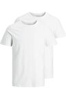 Jack & Jones Erkek 2li Paket Bisiklet Yaka Beyaz Tshirt - 12133913