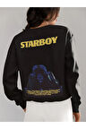 The Weeknd Starboy Baskılı Unisex Oversize Rapper Şarkıcı Sweatshirt