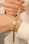 Çeyrekli Pullu Altın Bileklik