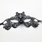 Siyah Renk Dantel Kesim Dantel İşlemeli Balo Parti Maskesi 11 No